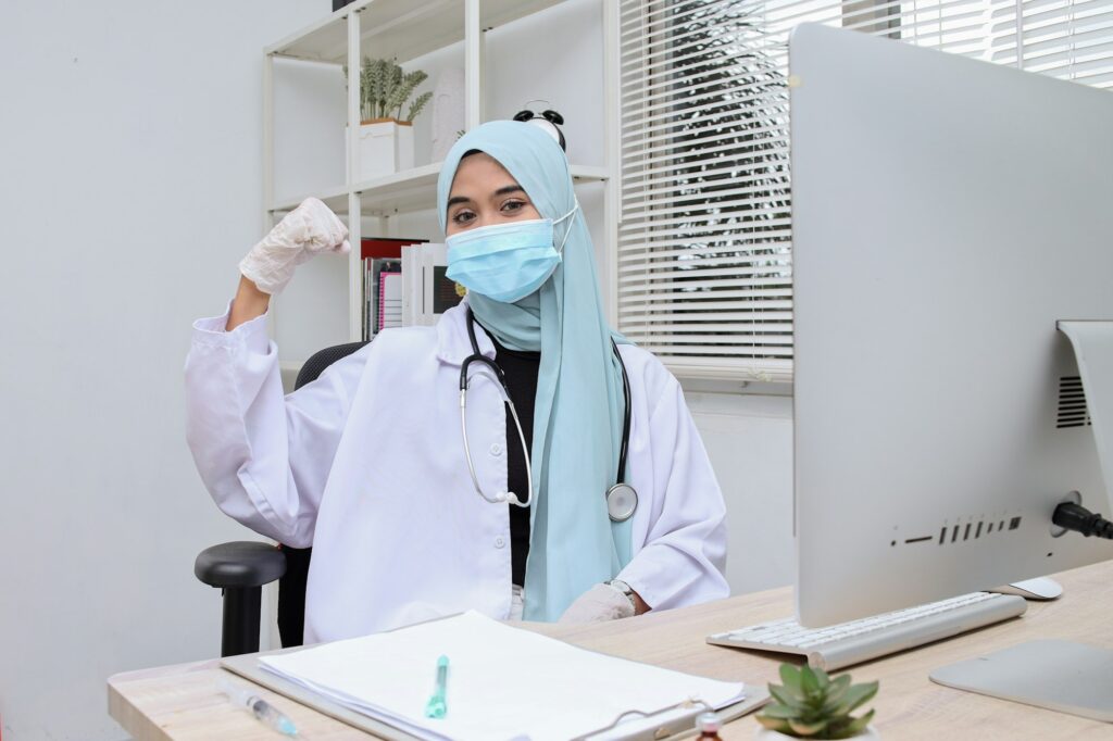 Muslim female doctor